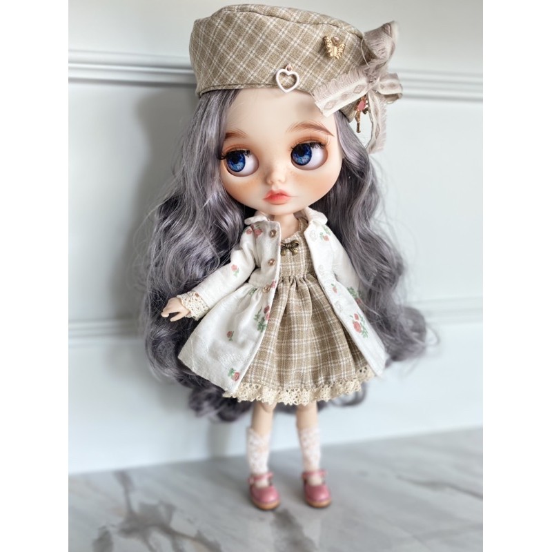 ชุดตุ๊กตาบลายธ์-white-of-rose-charming-blythe-dress-blythe-outfit-blythe-ขนาด30ซม-งาน-handmade-พร้อมส่ง