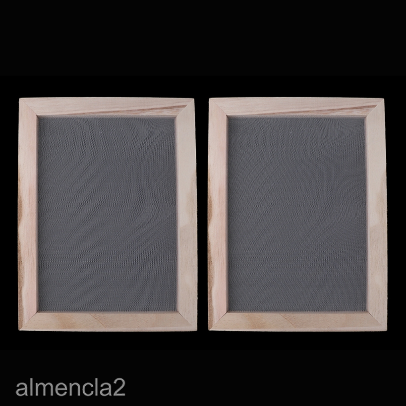 almencla2-2sets-paper-making-mold-papermaking-mould-frame-screen-tools-paper-handcraft