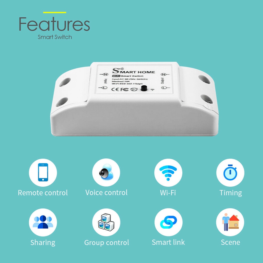 ภาพหน้าปกสินค้าSmart Switch R2 สมาร์ทสวิทช์ไร้สาย สั่งผ่านมือถือ WiFi Smart Switch for Smart Home