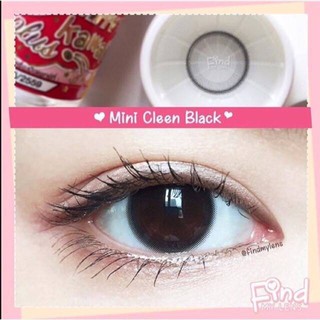 mini Cleen Black (2) มินิ สีดำ Kitty Kawaii ค่าอมน้ำสูง Contact Lens คอนแทคเลนส์ แฟชั่น ค่าสายตา สายตาสั้น สายตาปกติ