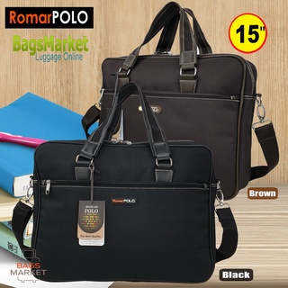 Romar Polo กระเป๋าใส่โน๊ตบุ๊ค Laptop กระเป๋าสะพายไหล่ กระเป๋าใส่เอกสาร ขนาด 15 นิ้ว รุ่น R41426