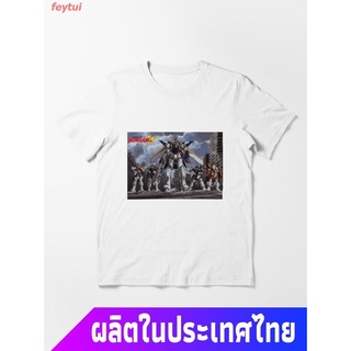 แขนสั้นcrew neck New ข้อเสนอพิเศษ หุ่นยนต์ ผู้ชาย Gundam Wing Essential T-Shirt คอกลม แฟชั่น  ผ้าฝ้ายแท้ เสื้อยืดเสื้อยื