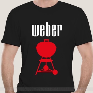 เสื้อยืด ผ้าฝ้าย พิมพ์ลาย weber bbq 2 สีดํา แฟชั่นสําหรับผู้ชายS-5XL