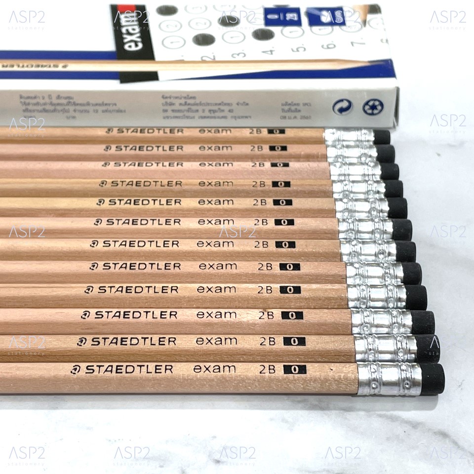 ดินสอดำ-2b-ทำข้อสอบ-staedtler-ดินสอทำข้อสอบ-ด้ามสีไม้-ยกกล่อง-12-แท่ง