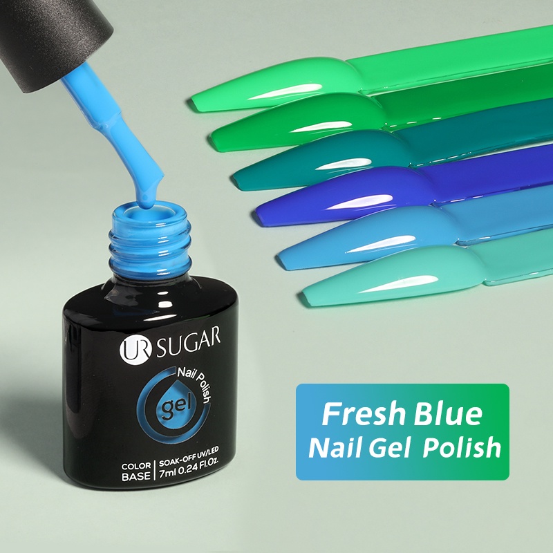 ur-sugar-ยาทาเล็บเจล-กลิตเตอร์-เลื่อม-สีฟ้า-สีเขียว-7-มล