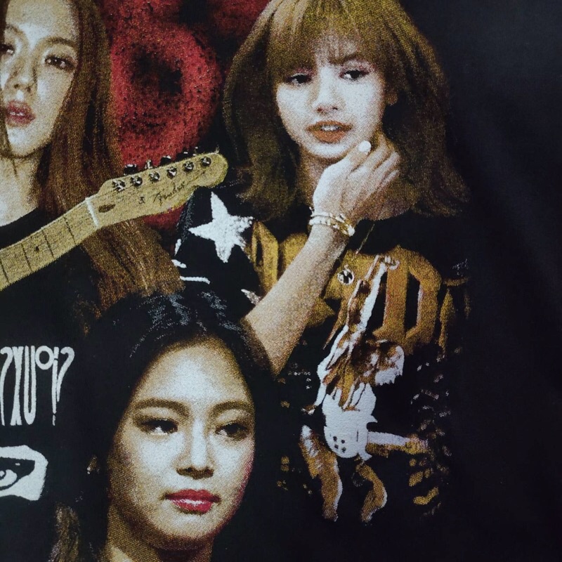 เสื้อยืดผ้าฝ้ายพิมพ์ลาย-เสื้อ-blackpink-in-your-area-ผ้าฟอกเฟดเก่า-ป้าย-proclub-made-in-usaแฟชั่นเกาหลี