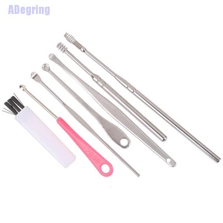 Adegring: 7 ชิ้น / เซต ที่แคะหู สเตนเลส แคะหู แคะหู แคะหู ทําความสะอาด