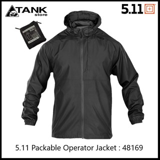 สินค้า 5.11 48169 Packable Operator Jacket มีฮู้ด ป้องกันลม ละอองน้ำ กระเป๋าด้านหน้าเก็บเอกสารสำคัญ พับเก็บได้ในตัว โดย Tankstore