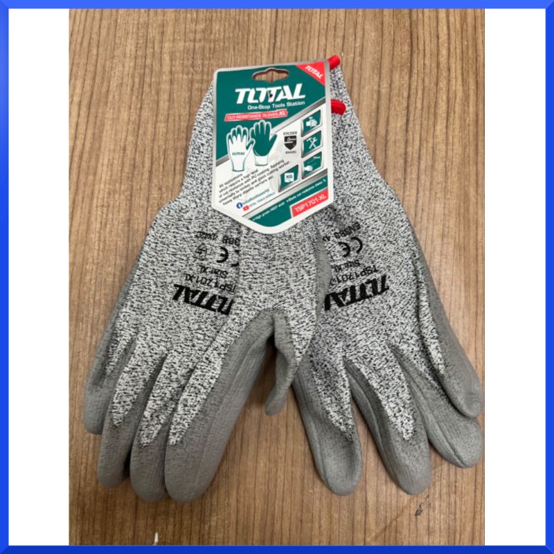 total-ถุงมือกันคม-เคลือบ-pu-รุ่นtsp1701-xl-safety-glove-ถุงมือนิรภัย-ป้องกันรอยขีดข่วน-ป้องกันมีดบาด-ถุงมือนิรภัย