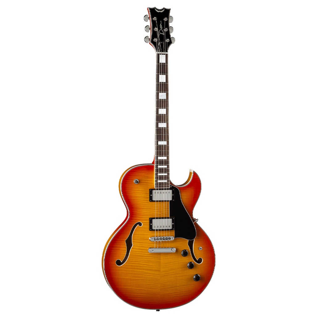 กีต้าร์ไฟฟ้า-dean-colt-hollow-body-flame-top-with-piezo