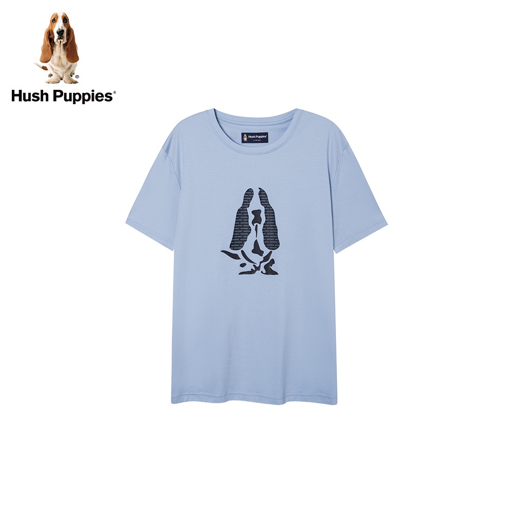 100-cotton-เสื้อยืดแขนสั้น-คอกลม-ผ้าฝ้าย-พิมพ์ลายโลโก้-hush-puppies-สําหรับผู้ชาย