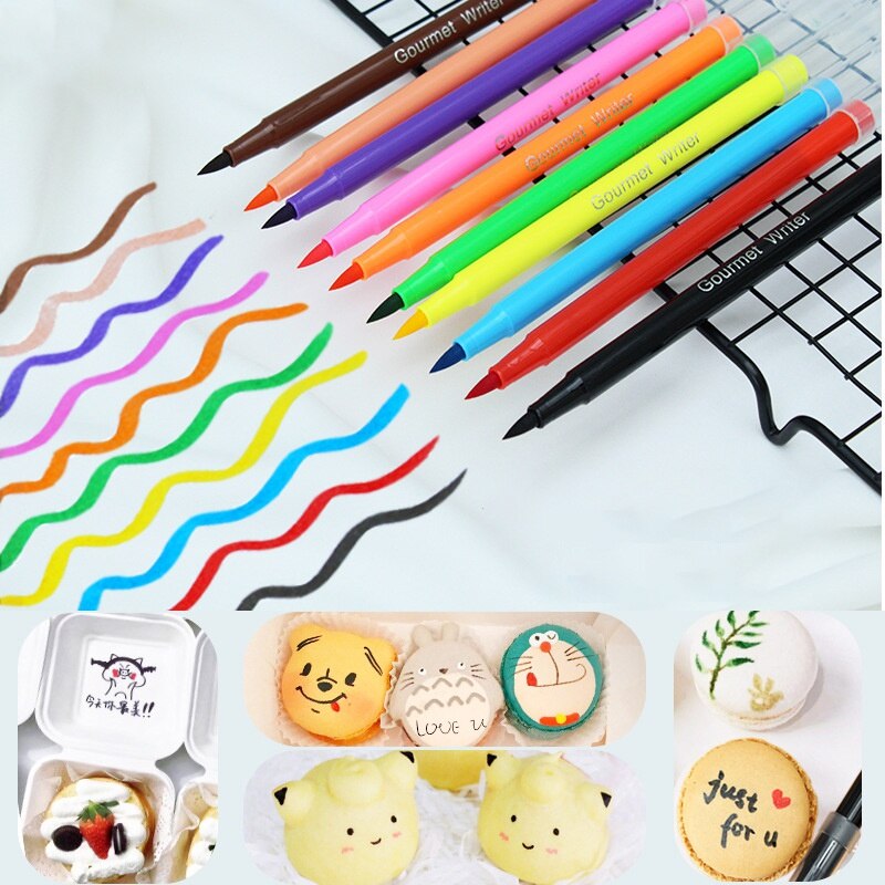 ภาพหน้าปกสินค้า️ส่งจากกรุงเทพ ️10 สี DIY ปากกาวาดรูปแต่งหน้าเค้ก กินได้เม็ดสีปากกา จากร้าน h3n9yyxuex บน Shopee