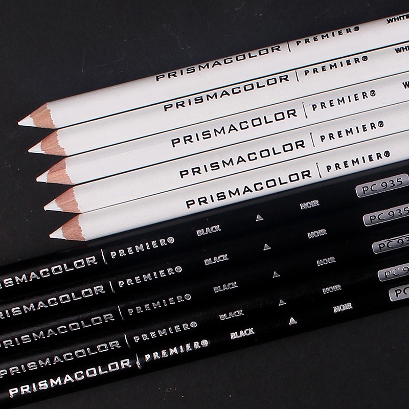 ดินสอสีปริซึม-1-2-ชิ้น-สีดํา-สีขาว-ผิวสี-มืออาชีพ-ไฮไลท์ร่างภาพ-ดินสอกราไฟท์-ศิลปิน-วาดภาพ-ผสมผสาน