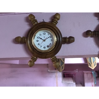 ✨สินค้าใหม่✨Dokbuashop45 - นาฬิกาไม้สัก หน้าปัดขาว นาฬิกาไม้  งานไม้สักแท้💯ค่าส่ง Seller Own Fleet 60 บาท