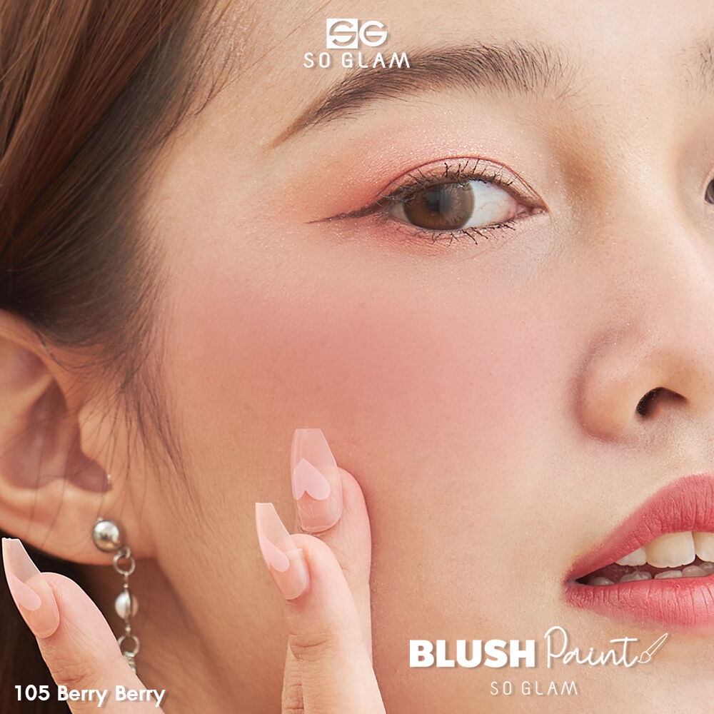 รายละเอียดเพิ่มเติมเกี่ยวกับ So Glam Blush Paint 3g 105 Berry Berry.