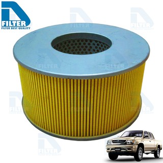 กรองอากาศ Toyota โตโยต้า Hilux Tiger ไทเกอร์ D4D 2.5E,2.5J (เครื่อง 2.5) By D Filter (ไส้กรองอากาศ) (DA169)