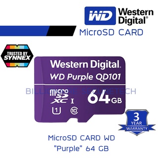 WD Purple MicroSD Card 64GB SC QD101 WDD064G1P0C (by SYNNEX) BY BILLIONAIRE SECURETECH