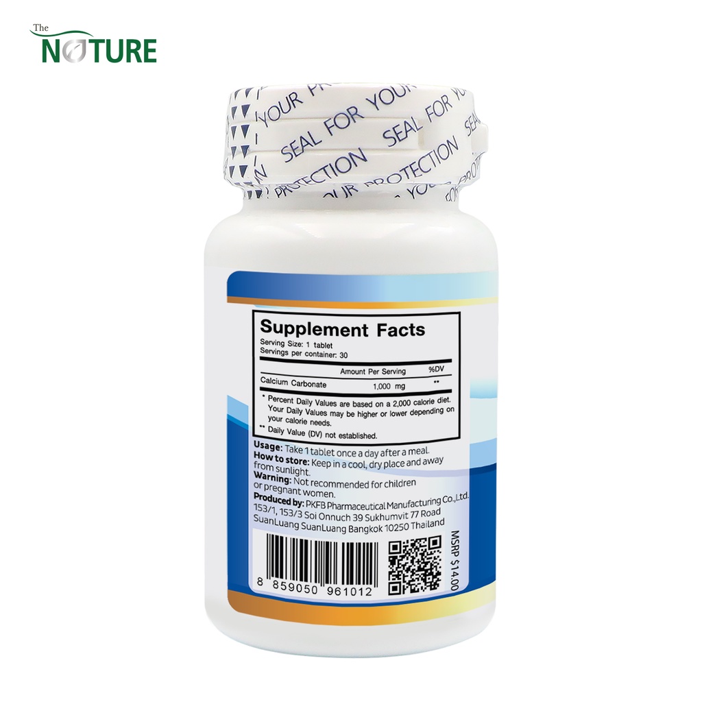 calcium-1000-แคลเซียม-1000-บำรุงกระดูก-x-1-ขวด-the-nature-เดอะ-เนเจอร์