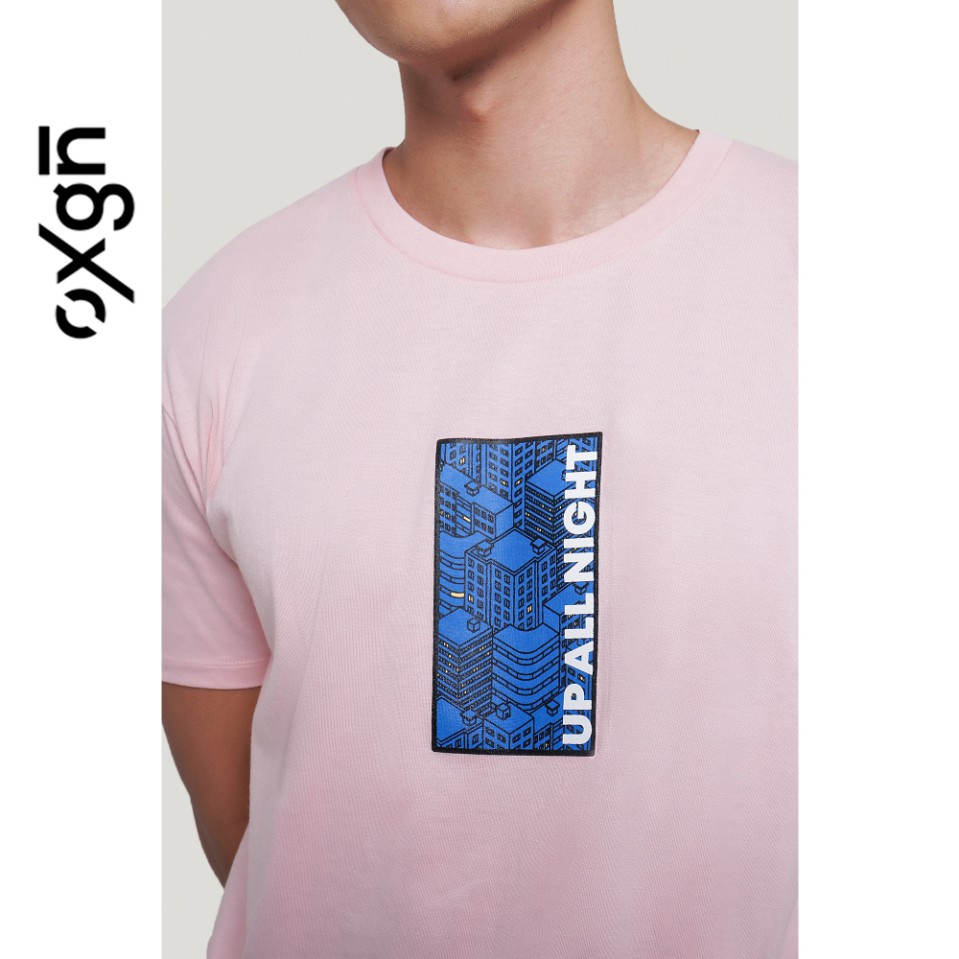 เสื้อยืดผู้ชาย90-oxgn-ผู้ชายขึ้นทุกคืนกระชับพอดีง่ายทีกับการพิมพ์พิเศษ-บลัชออน