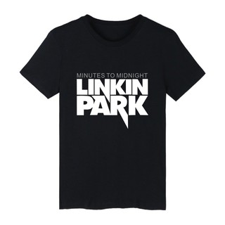 เสื้อยืดแขนสั้น ผ้าฝ้าย ทรงหลวม พิมพ์ลาย Rock Music Linkin Park พลัสไซซ์ สําหรับผู้ชาย และผู้หญิง ไซซ์ 4XL 1892E