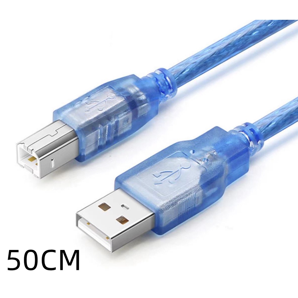 ภาพหน้าปกสินค้าสาย USB TO Printer USB 2.0 สายปริ้นเตอร์ ยาว 50CM/1.5M 3M 5M 10M สีฟ้า จากร้าน tmy.shop บน Shopee