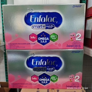 (ยกลัง2กล่อง)Enfalac Smart+2 เอนฟาแล็ค สมาร์ท สูตร 2 /3,800 กรัม (8ซอง)วันหมดอายุ 01/05/2025