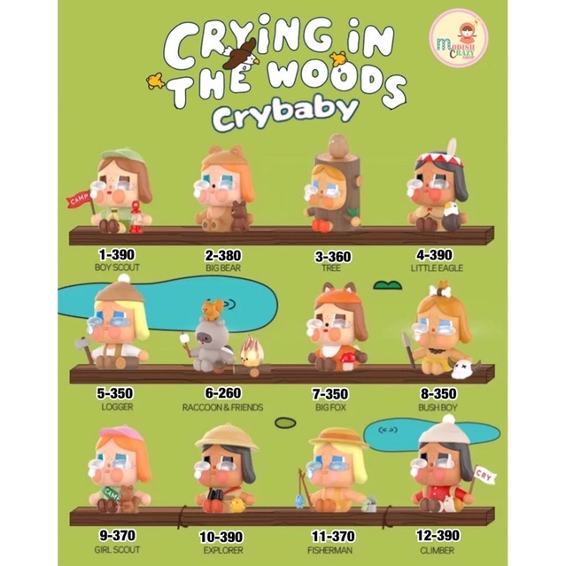 ภาพหน้าปกสินค้า️พร้อมส่งแบบสุ่ม&แบบตัวแยก ️Pop Mart  Crybaby Crying in The Woods Series