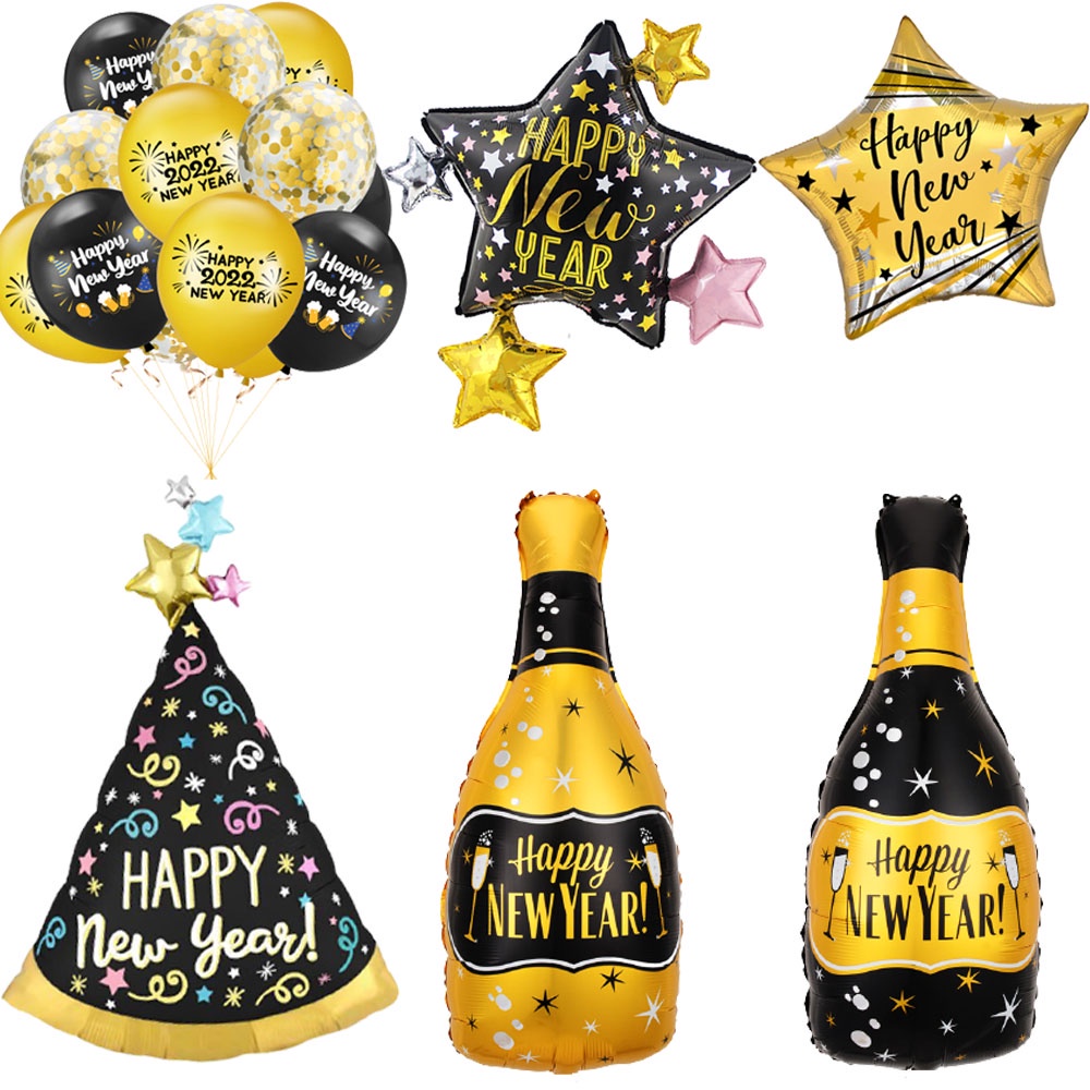 ลูกโป่งฟอยล์-รูป-happy-new-year-banner-สีโรสโกลด์-สีสุขสันต์วันคริสต์มาสอีฟ-2022-สําหรับตกแต่งบ้าน-2023