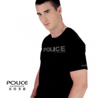 [โค้ดส่วนลด 9SAM60 ลดทันที 60.-]Police Band เสื้อยืดรัดรูป ใส่สบาย ผ้าคอตตอน100%