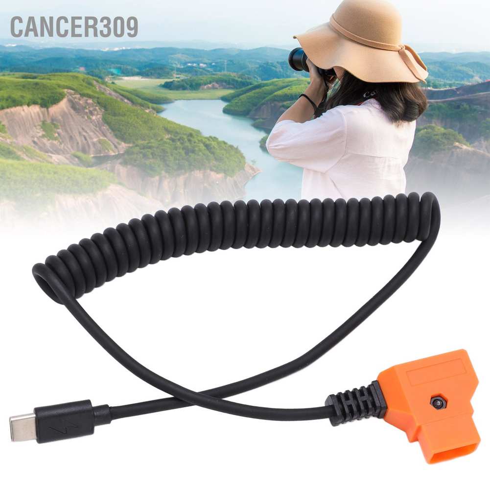 cancer309-สายไฟ-usb-c-แบบยืดหยุน-เป็น-d-tap-สำหรับโทรศัพท์มือถือ-แท็บเล็ต-อุปกรณ์เสริมกล้องดิจิทัล