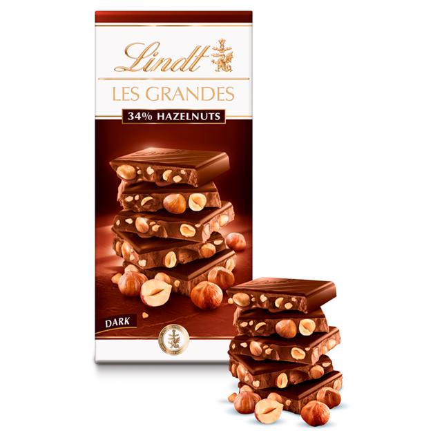 lindt-les-grandes-dark-chocolate-hazelnut-150g-ลินด์เลกรองด์ดาร์กช็อกโกแลตเฮเซลนัท-150กรัม