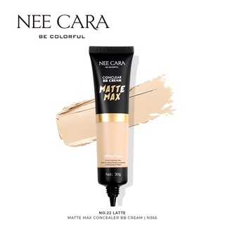 นีคาร่า บีบีครีม ครีมรองพื้น เนื้อนุ่ม คุมมัน N366 ของแท้100% NEE CARA MATTE MAX BB CREAM