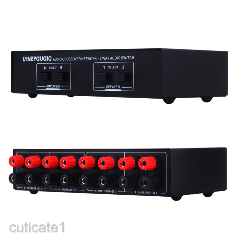 ภาพหน้าปกสินค้า2 in 2 out 2 Way Passive Speaker Selector Switcher Splitter Switch Box จากร้าน cuticate1.th บน Shopee