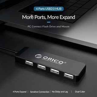 ภาพหน้าปกสินค้าORICO Mini USB HUB Adapter Multi 4 Port High Speed USB2.0 Splitter with OTG ที่เกี่ยวข้อง