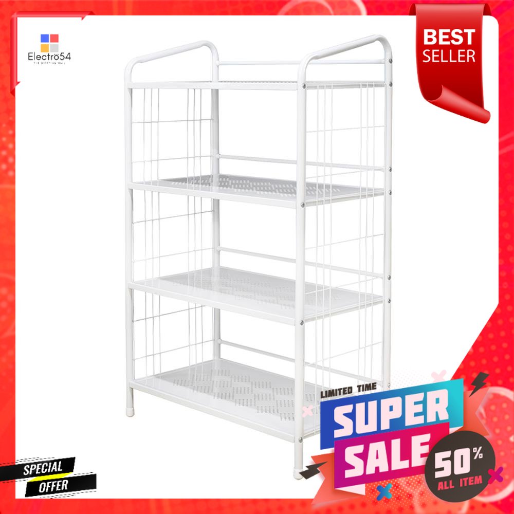 ชั้นวางของ 4 ชั้น ME LIVING RACK 75x41x124 ซม. สีขาว4-TIER SHELVING ...