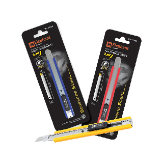 Elephant คัตเตอร์ มีดคัตเตอร์ Economy รุ่น P-902 9 มม. 45° ใบมีด SK5 คละสี จำนวน 1 อัน