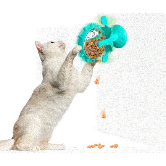 cat-accessories-ของเล่นแมว-กังหันแมว-กังหันลมพร้อมกล่องใส่อาหารเม็ด-ที่ให้อาหารแมว-แบบของเล่น2-in-1-มีให้เลือก3สี