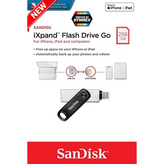 สินค้า SanDisk iXpand FlashDrive Go 256GB for iPhone and iPad OTG (SDIX60N-256G-GN6NE)แฟลตไดฟ์ โอนย้ายข้อมูล โทรศัพท์ ไอโฟน