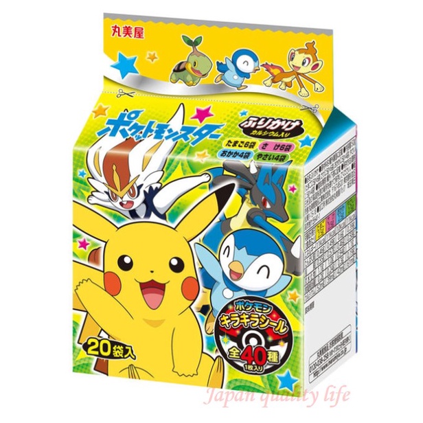 Marumiya Pokemon Furikake, sticker, Tamago Egg, salmon, Okaka bonito flakes, vegetables, Rice