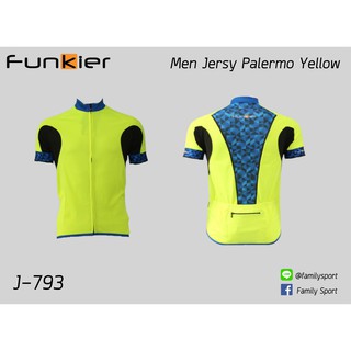 เสื้อจักรยานเเขนสั้น Funkier Palermo Yellow J-793