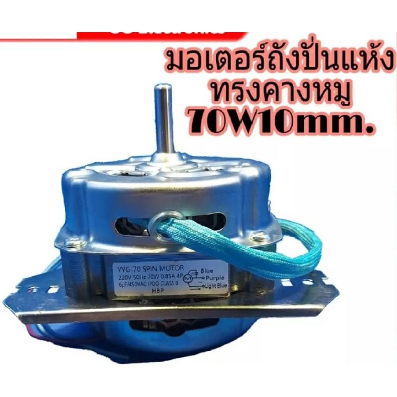 ภาพหน้าปกสินค้ามอเตอร์ปั่นแห้ง70W10มิลคางหมู(พานาเล็ก)