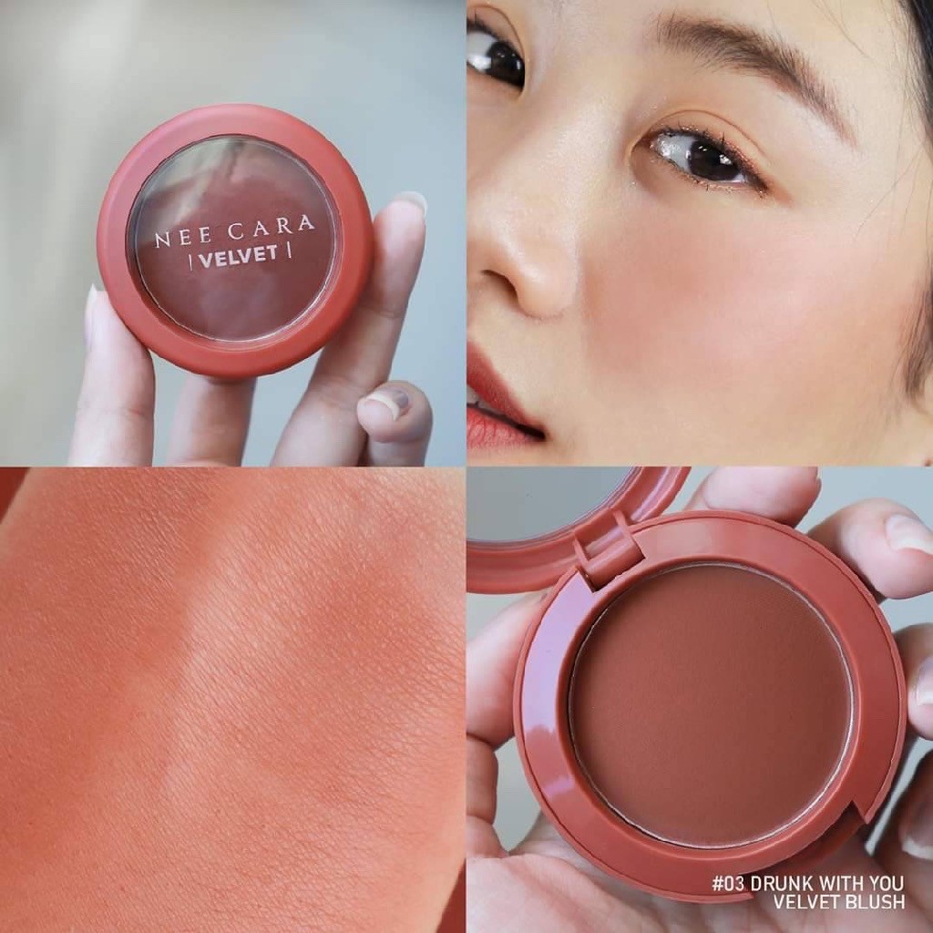 โปรโมชั่นสุดคุ้ม-nee-cara-velvet-matte-lip04-glaze-nee-cara-velvet-blush-03