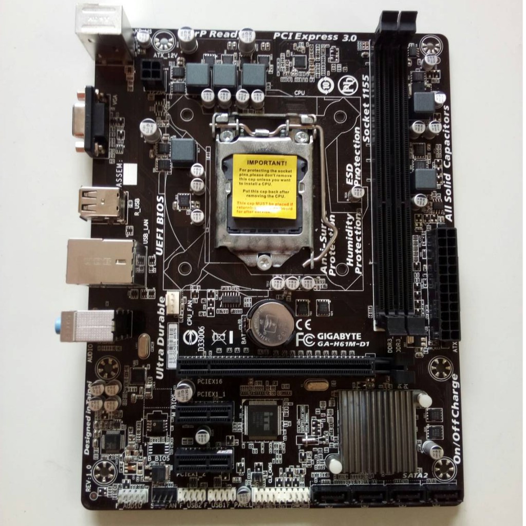 เมนบอร์ด GAH61MD1 CPU Support, Intel Socket 1155 DDR3 สภาพใหม่ๆ มีฝา