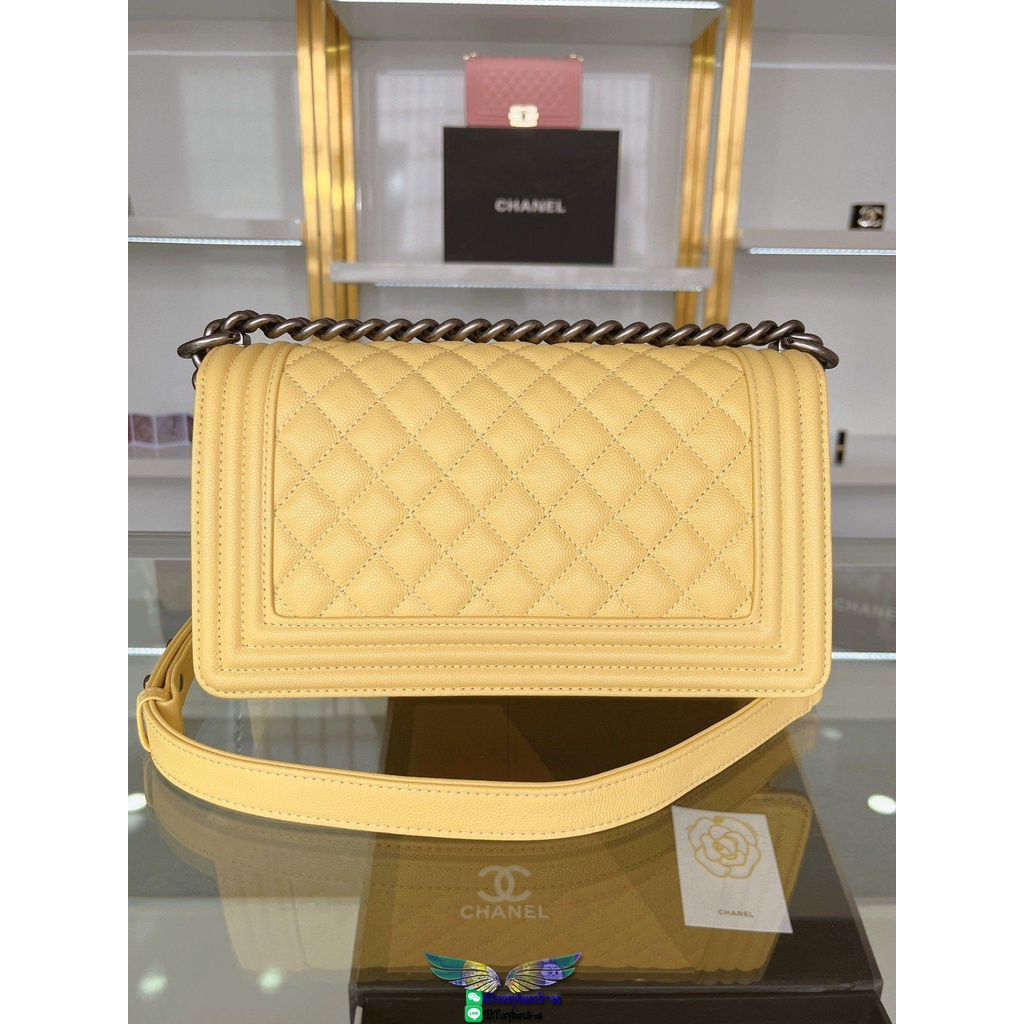 lemon-ch-caviar-leboy-chain-sling-shoulder-crossbody-flap-messenger-bag