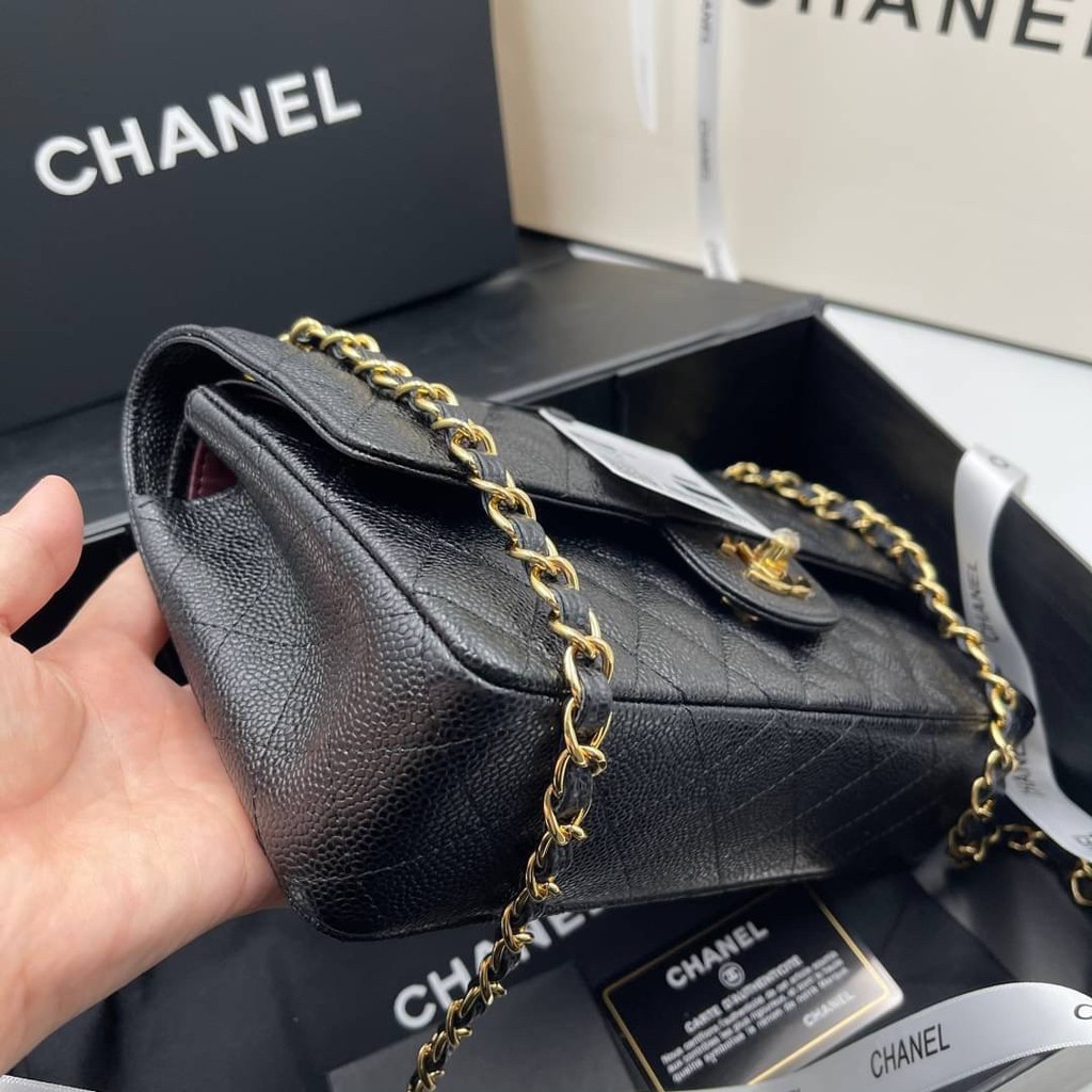 chanel-classic-10-สีดำอะไหล่ทอง-ซับในแดง-grade-vip-size-25cm-free-box-set