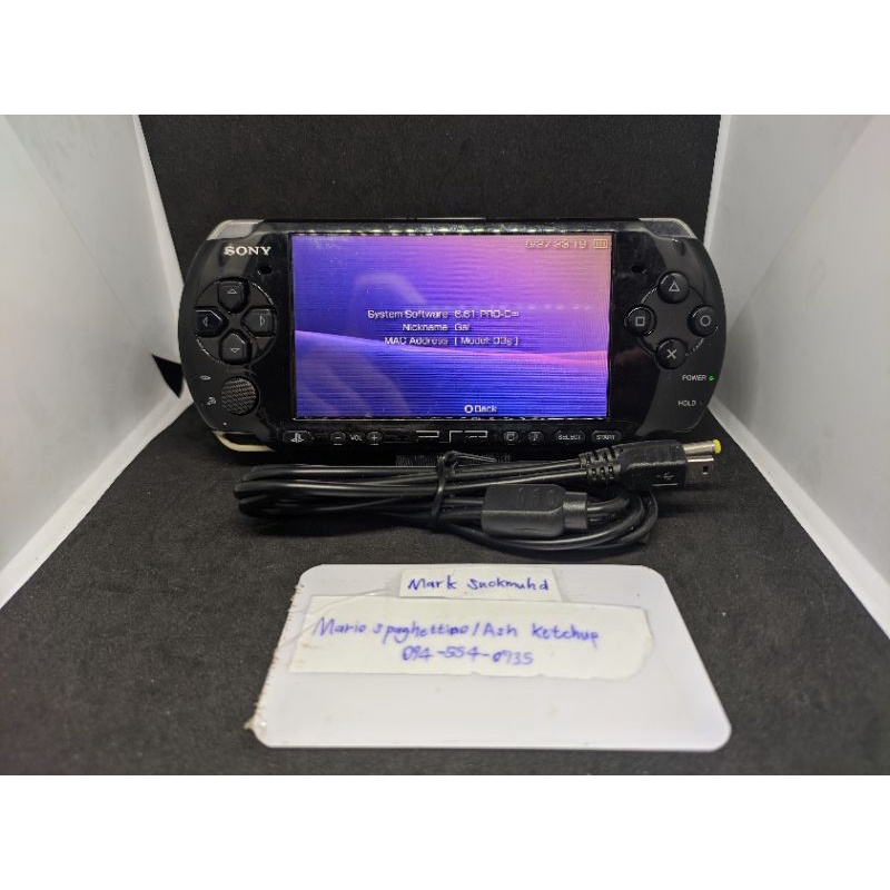 PSP 3000 สีดำ สภาพปานกลาง แปลงเล่นผ่านเมม 16gb | Shopee Thailand