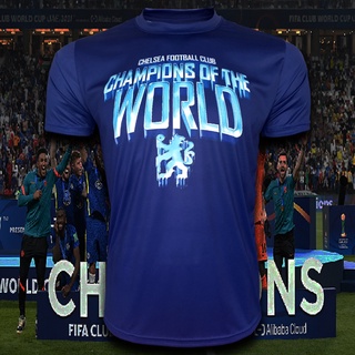 เสื้อยืด เสื้อยืดทีมฟุตบอล CHELSEA/FIFA CLUB WORLD CUP 2021 เสื้อทีม เชลซี /ลายแชมป์สโมสรโลก 2021 # FB0006 ไซส์ S-3X