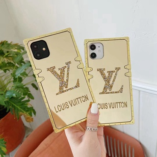 เคสโทรศัพท์มือถือ ทรงสี่เหลี่ยม ลายกลิตเตอร์ สีทอง หรูหรา สําหรับ Samsung A73 A53 A33 A33 A13 5G A03 A03s A22 M32 A52 A52s A32 A72 A12 M12