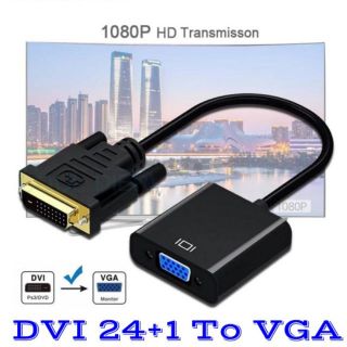 DVI อะแดปเตอร์หญิงชายหญิง VGA Full HD 1080P DVI-D VGA อะแดปเตอร์ 24 + 1 25Pin TO 15Pin สายแปลงสำหรับ PC คอมพิวเตอร์