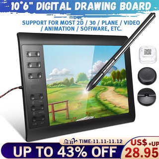 9.4x14.17&#39;&#39; Graphics Tablet 8192 Levels Graphic Drawing Tablet Digital Tablet 233 Point Quick Reading Signature